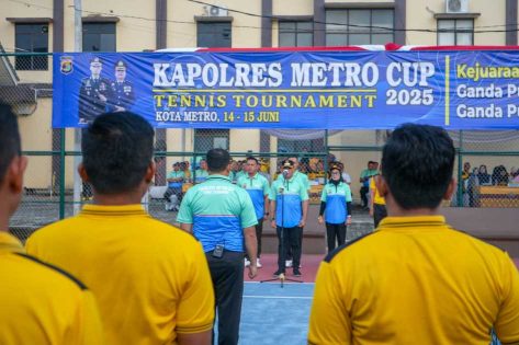 Wali Kota Metro Apresiasi Turnamen Kapolres Cup 2025 Dorong Pembinaan Atlet Tenis Berprestasi