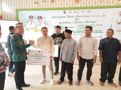 Wali Kota Metro, H. Bambang bersama Baznas luncurkan program “Baznas Berbagi”