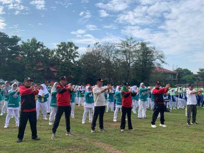 Peringati Hari Lanjut Usia Nasional ke-29 Pemkot Metro dan LLI gelar senam akbar