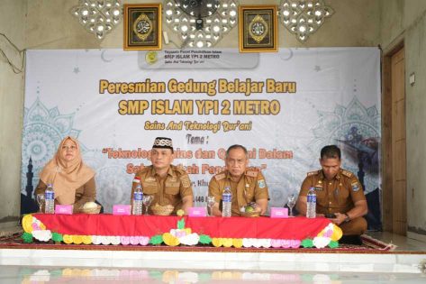 Diresmikan Wali Kota, Kepala SMP Islam YPI 2 Metro komitmen cetak SDM religius dan berprestasi