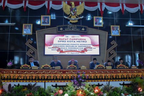 Wali Kota Metro dan Forkopimda ikuti Papripurna DPR dan MPR RI