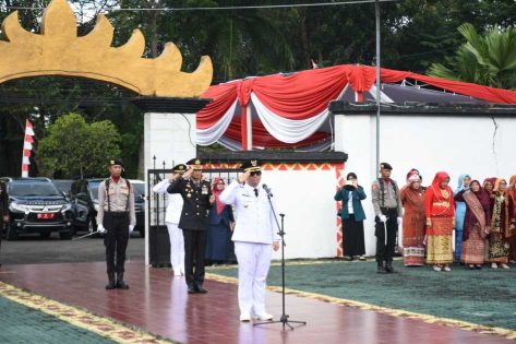 Hormati jasa pahlawan, Wakil Wali Kota Metro pimpin upacara Tabur Bunga