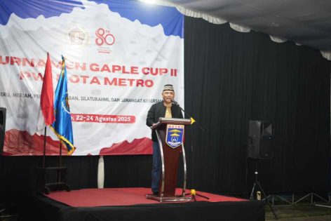 Wali Kota Metro buka Lomba Gaple HUT RI ke 80 oleh PWI Metro