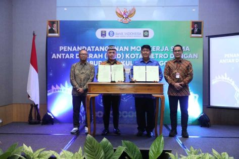 Difasilitasi BI, Pemkot Metro dan Pemkab Kulon Progo MoU Pengendalian Inflasi