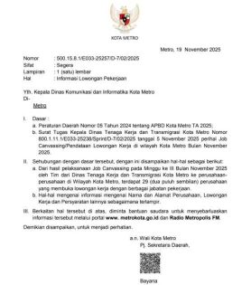 Lowongan Pekerjaan Bulan November Tahun 2025