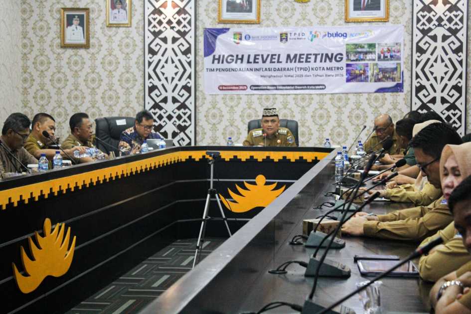 Pemkot Kota Metro Gelar High Level Meeting TPID, Fokus Jaga Stabilitas Harga dan Pasukan Jelang Nataru