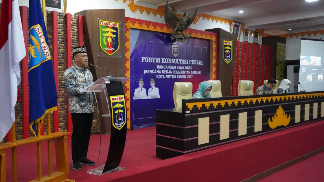 Wali Kota Metro Buka FKP RKPD 2027, Fokus Penguatan Modal Manusia dan Sosial