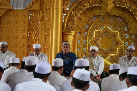 Wali Kota Metro Hadiri Pengajian Haul Masyayikh dan Haul ke-4 Al-Maghfurlah Buya KH Ahmad Abrori Akwan di Ponpes Al-Hidayat Gerning