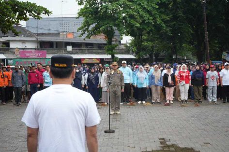 Wali Kota Metro Pimpin Gerakan Bersih-Bersih Serentak (Korve) Kota Metro
