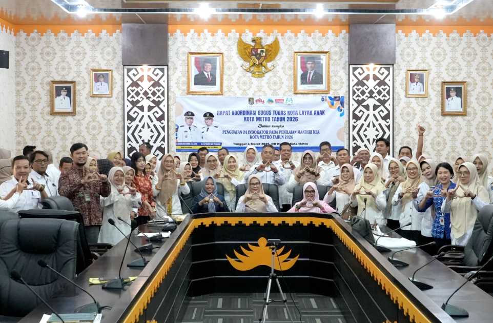 Pemkot Metro Perkuat 24 Indikator KLA, Targetkan Naik ke Kategori Utama
