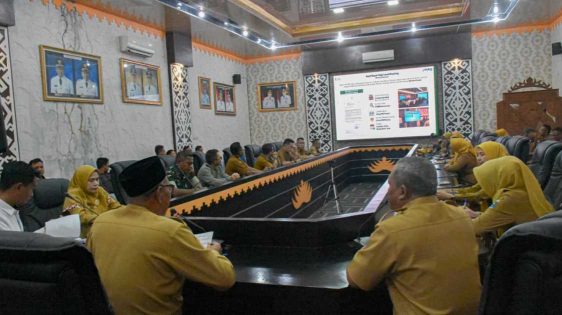 Sekda Kota Metro Pimpin Rakor Penyaluran Bantuan Pangan Beras dan Minyak Goreng Februari–Maret 2026