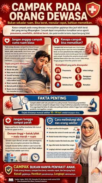 Waspada Penyebaran Campak, Wali Kota Metro Minta OPD dan Masyarakat Tingkatkan Perhatian