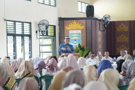 Halal Bihalal, Wali Kota Metro Pertegas Peran 2.519 Tenaga Pendidik dalam Masa Depan Metro