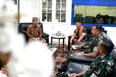 Perkuat Sinergi, Danrem 043/Gatam Audiensi dengan Wali Kota Metro