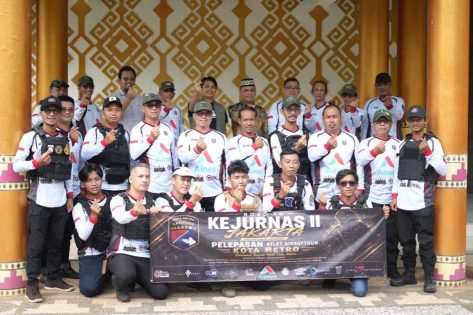 Wali Kota Metro Lepas 15 Atlet Airsoftgun Komunitas KDRT ke Kejurnas INASOC II Jakarta