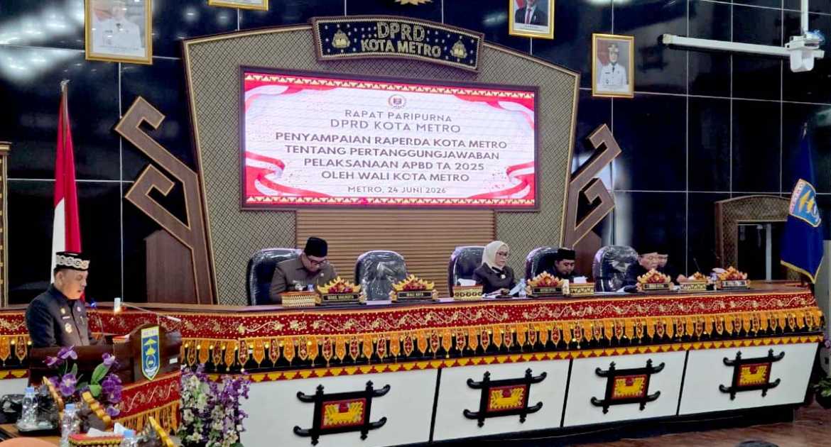 Paripurna DPRD Metro: Pemkot Laporkan APBD 2025 dan Torehkan WTP ke-16