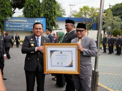 Pemkot Metro Raih Nilai 92,1 Kategori AA pada IRH 2026, Sekda Terima Penghargaan di Kanwil Kemenkum Lampung
