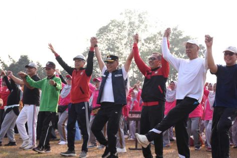 Walikota Metro Ajak Lansia Hidup Sehat dan Kompak di Gebyar Senam LLI