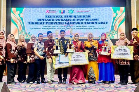 Kota Metro Borong Enam Prestasi pada Festival Seni Qasidah, Bintang Vokalis dan Pop Islami Lampung 2026