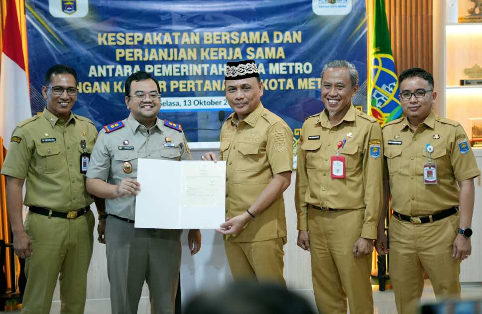 Pemkot Metro dan Kantor Pertanahan Teken Kerja Sama, Perkuat Tata Kelola Aset dan Pelayanan Publik
